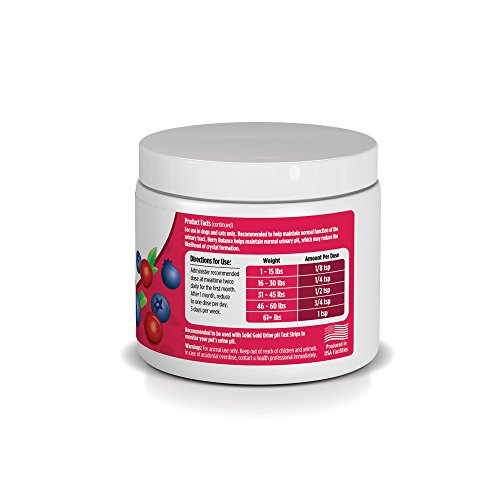 Cranberry Supplement for Dogs & Cats for Urinary Tract Health - Berry Balance UTI + Bladder + Kidney Support for Cats and Dogs with Antioxidants - Cranberry Powder - 3.5 oz