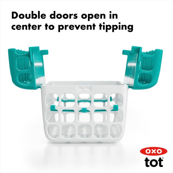 Tot Dishwasher Basket for Bottle Parts & Accessories, Teal, 1 Count (Pack of 1)