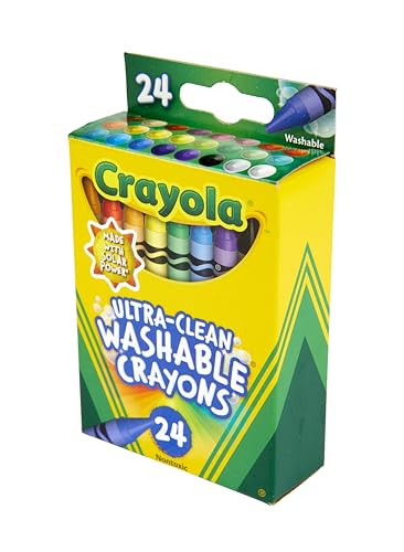 Washable Crayons, School Supplies, 24 Count