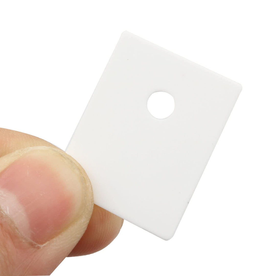 10pcs TO-3P Alumina Ceramic Sheet Ceramic Transistor Triac Thyristor Insulator Insulation Protection Mica 20x25x1mm, White