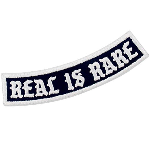 Real is Rare Patch Embroidered Biker Applique Iron On Sew On Emblem