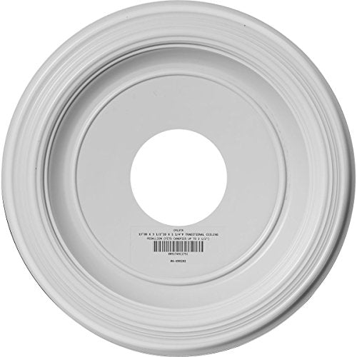 CMP13TR Traditional Ceiling Medallion, 13OD, Unfinished