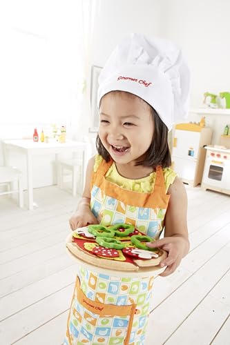 Homemade Wooden Pizza Play Kitchen Food Set and Accessories Multicolor, 3 years and up