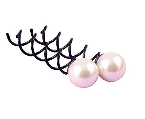 6PCS Pearl Spiral Hair Pin Clip Bun Stick Spin Screw Twist Barrette Hair Jewelry for Women Girls DIY Hair Styling Tools (Large-1.8cm)