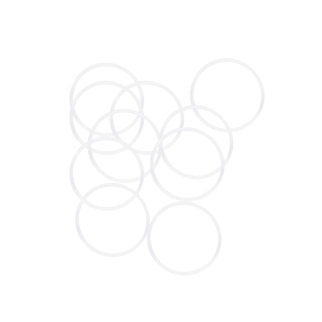 Silicone O-Rings, 32mm OD 29mm ID 1.5mm Width VMQ Seal Gasket for Compressor Valves Pipe Repair, White, Pack of 10
