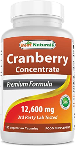 Cranberry Pills 3X Concentrate Veggie Capsule, 12600 mg, 180 Count (817716010755)