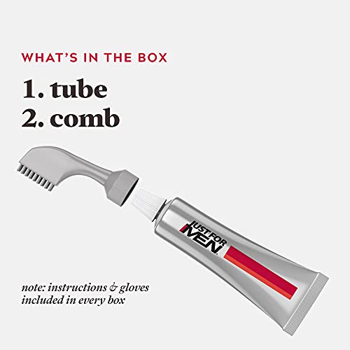 Just For Men Easy Comb-In Color Mens Hair Dye, Easy No Mix Application with Comb Applicator - Rich Black, A-65, Pack of 1