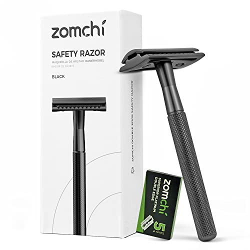 Safety Razor for Women, Butterfly Open Safety Razor with 10 Blades,Men's Razor with a Delicate Box,Free of Plastic (Rose Gold Razor Stand Style)
