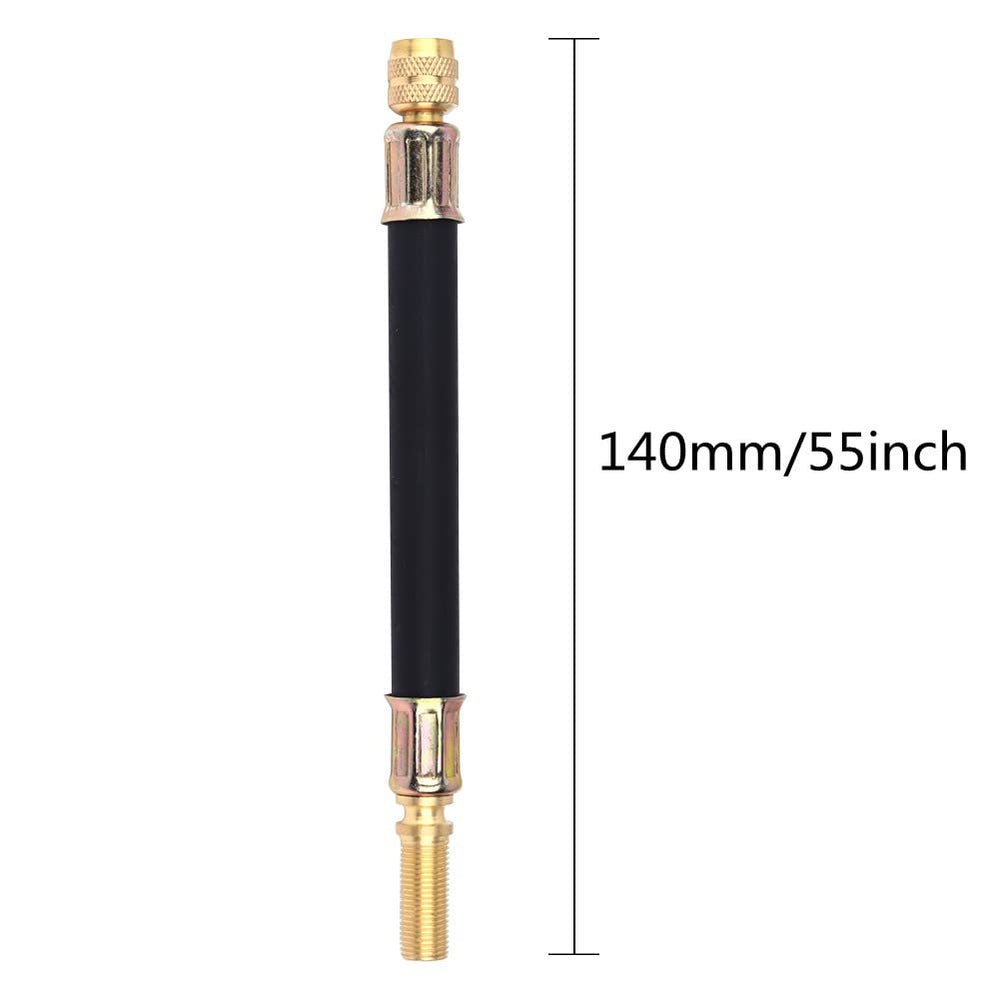 4X Tyre Valve Extension Dual Flexible Tire Wheel Bus Truck Transit Adaptor 140mm + 2pcs Clamps