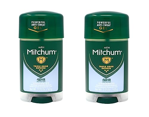 Deodorant Mens Gel Unscented 2.25oz (2 Pack)