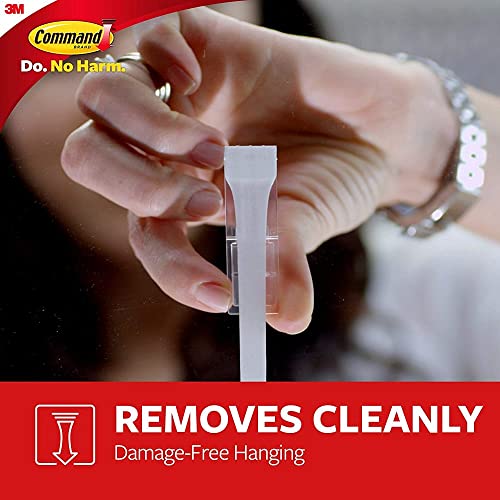 Medium Wire Hooks, Damage Free Hanging Wall Hooks with Adhesive Strips, No Tools Wall Hooks for Hanging Decorations in Living Spaces, 7 White Hooks and 12 Strips