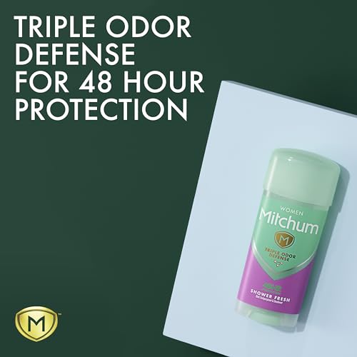 Women's Deodorant, Antiperspirant Stick, Triple Odor Defense Gel, 48 Hr Protection, Shower Fresh, 3.4 Oz (Pack of 2)