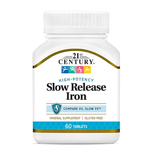 Slow Release Iron Tablets, 60 Count (Pack of 3)