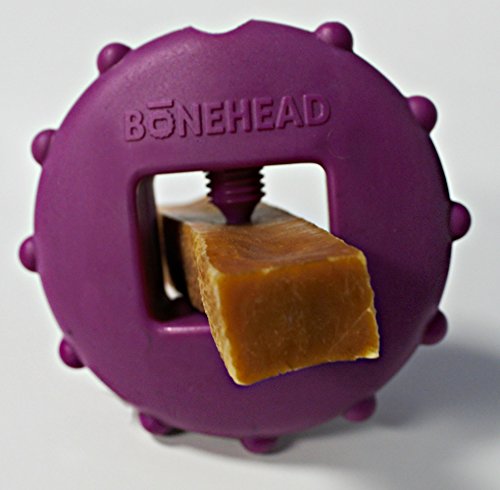 Bonehead, Small Dog Chew Holder, Secures Yak Chews and Bully Sticks, Durable Nylon Dog Treat Holder, Safe Chew Toy for Puppies and Small Dogs, Safe Chewing Accessory, 1 Dog Toy