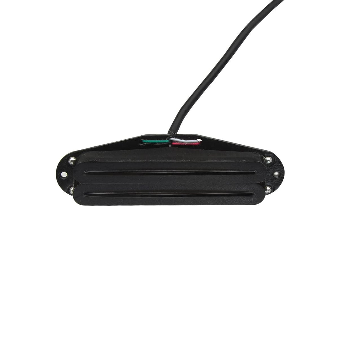 Alnico 5 Hot Dual Rail Humbucker Single-Coil-Sized Pickup 6-7K Humbucker Pickup, Full Black