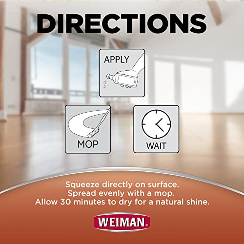 Wood Floor Polish and Restorer - 32 Ounce - High-Traffic Hardwood Floor, Natural Shine, Removes Scratches, Leaves Protective Layer, Packaging May Vary