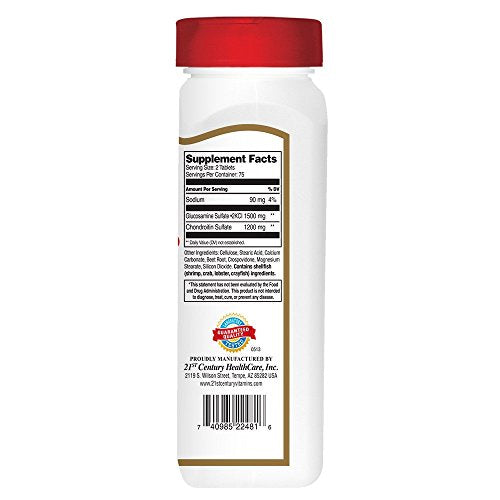 Glucosamine Chondroitin 750/600mg - Triple Strength, Tablets, 150 Count