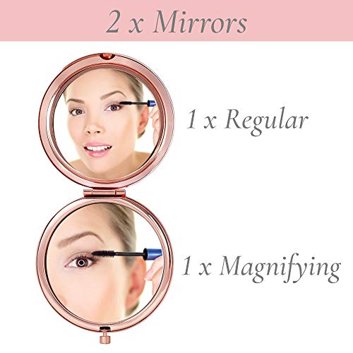 Mom Birthday Gifts for Mom – Rose Gold ‘I Love You Mom’ Magnified Makeup Mirror, Sentimental Mom Birthday Gifts from Daughter, Cute Mom Gifts or Mother Daughter Gifts for Mothers Day