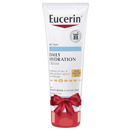 Daily Hydration Broad Spectrum SPF 30 Sunscreen Body Cream for Dry Skin, Fragrance Free Sunscreen Moisturizer, 8 Oz Tube