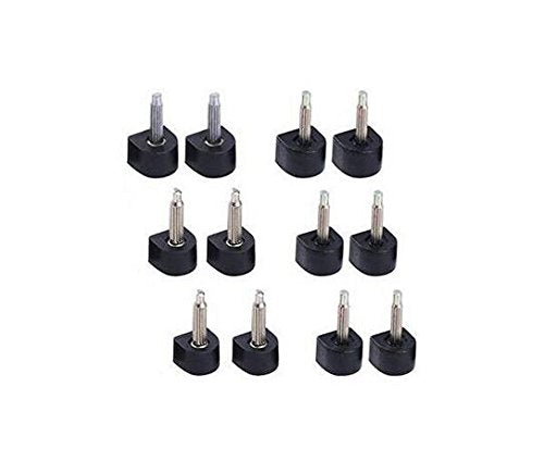 6 Pairs Black Durable U-Shape Heel Tips Replacement High Heel Caps Protectors Shoe Repair Tip Taps Shoes Dowels Lifts Replacement for Women Non-Slip (Thick Pins-3mm, 8mm)