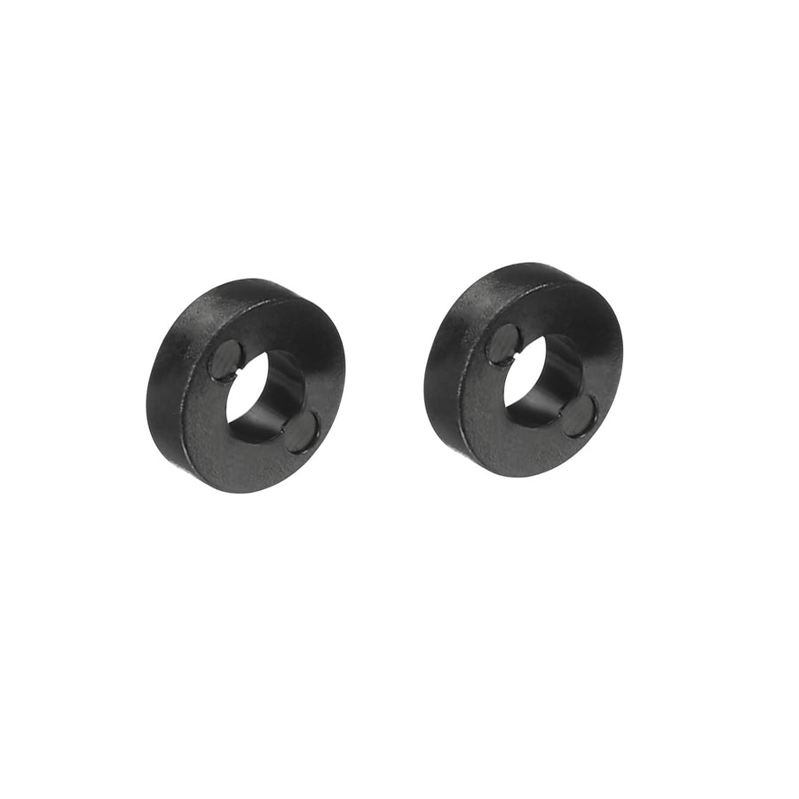 Round Spacer Washer, 200 Pack Nylon 3.2mm ID x 7mm OD x 2mm L for M3 Screws Block 3D Printer TV Wall Mounting Electrical Outlet, Black