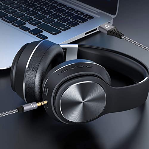 6 FT USB to 3.5mm Audio Jack Adapter,USB 2.0 to 3.5mm AUX Stereo Audio Cord,Compatibility with Laptop, Speaker, Support Windows,Not Applicable to Charging and MP3, Truck, TV USB Ports (6FT, Grey)