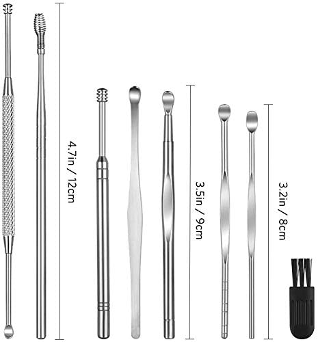 Earwax Removal Kit, Ear Cleansing Tool Set, Ear Curette Ear Wax Remover Tool (Normal)