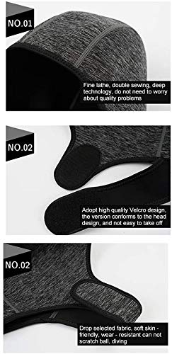 Neoprene Scuba Diving Hood 2mm Wetsuit Hood Cap Swim Cap with Chin Strap Waterproof Surfing Cap Thermal Hood Diving Cap Headgear for Swimming Kayaking Snorkeling Sailing Canoeing Water Sports