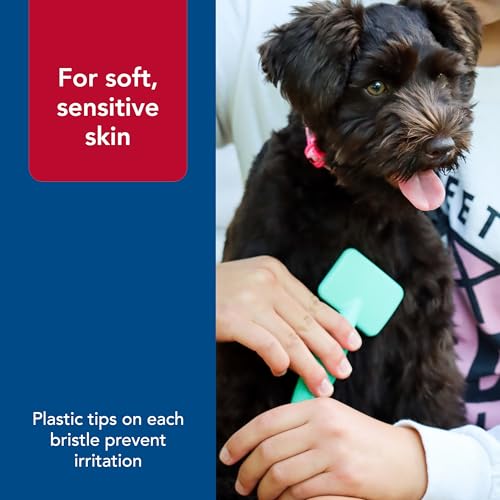 Pet Li'l Pals Dog Slicker Brush with Coated Tips - Dog Grooming Brush for Small Breeds & Puppies - One Size