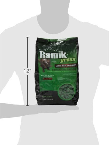 Ramik Green Fish Flavored Weather Resistant Rodenticide Nuggets, 4 lb bag (00615)