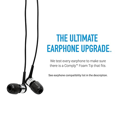 Comply Foam 500 Series Ear Tips for KZ ZS10 Pro, ZSX, AKG N5005, Moondrop Aria, Kato & Chu, FiiO FH7, Assorted S, M, & L, 3 Pairs - No TechDefender, Memory Foam Replacement Tips, Made in the USA