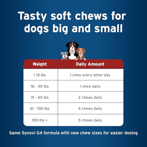 Dog Joint Supplement Chews, 60-Count, for Dogs of All Ages, Sizes and Breeds