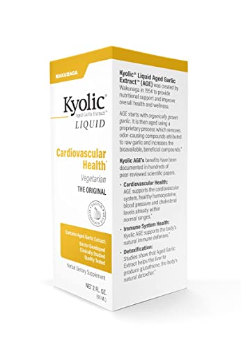 Aged Garlic Extract Liquid, Vegetarian Cardiovascular, 2 Ounces (Packaging May Vary)