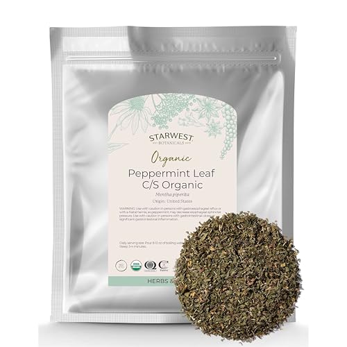 Peppermint Leaf C/S Organic, 1-pound Bag