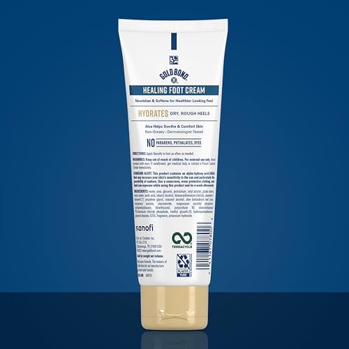 Healing Foot Cream, 4 oz. (Pack of 4), With Aloe, Nourishes & Softens For Healthier Looking Feet