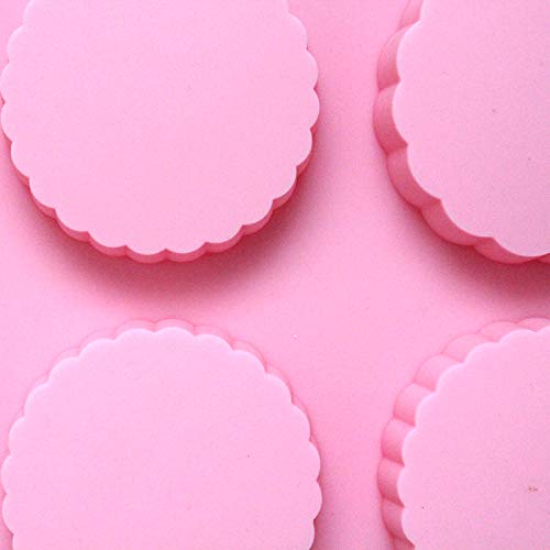 Soap Molds 6-Cavity Circle Silicone Mold Moon Cake Shape for Chocolate Candy Making Mould