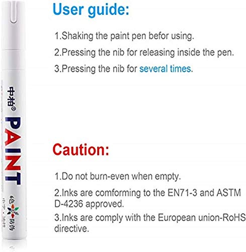 Tire Marker Lettering Tire Paint Pen Markers Permanent Waterproof oil based Paint Markers for Car Vehicle Motorcycle Tyre (white 3pcs)