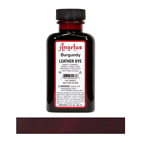 Leather Dye Burgundy - 3 Ounces