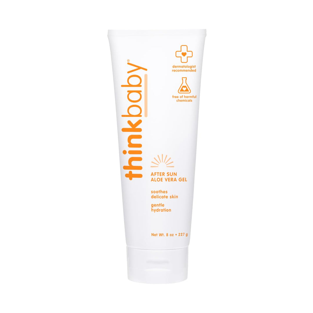 Thinkbaby Aloe Vera After Sun Relief Gel for Baby, Kids, Adults | EWG Verified, For Face & Body | Hydrating, Soothing, Moiturizing - 8oz, 237 ML