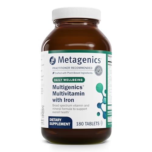 Multigenics Multivitamin with Iron - Fast-Release Multivitamin & Multimineral Tablet - for Bone Health, Homocysteine Metabolism & Antioxidant Support* - Non-GMO & Gluten Free - 180 Tablets