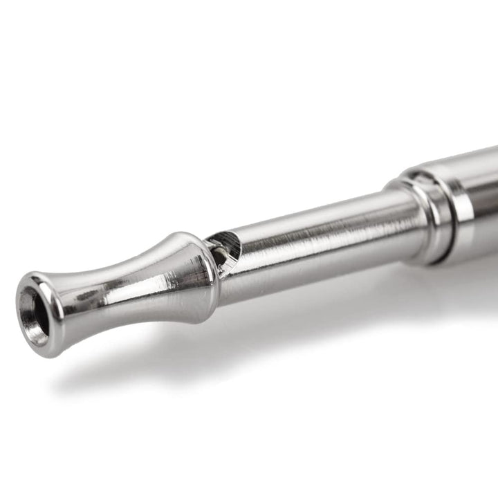 Genuine 'silent' dog training whistle no. 535. Adjustable frequency. Good sound quality. Weather-proof. Designed and made in the UK. Solid brass with nickel plated finish