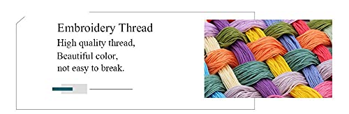 Cross Stitch Kits Stamped Full Range of Embroidery Starter Kits for Beginners DIY 11CT 3 Strands -Waterfront Garden (Printed) 16.5×21.7 inch