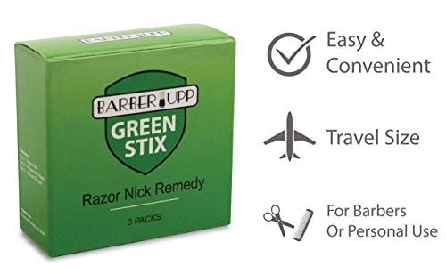 Styptic Stick Shave Accessories (Green Stix, 3 Pack) Stops Bleeding For Razor Nicks For Men & Women - Sanitary and Great For Barbers or Personal