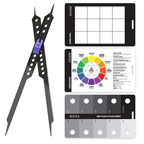 Artist 10 Proportional Divider - Drawing Tool for Artists - Gray Scale Value Finder, Color Wheel and Artists View Catcher Finder - Drawing Supplies & Drafting Tools