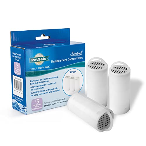 Drinkwell Replacement Carbon Filters, Dog and Cat 360 Water Fountain Filters, 3-Pack