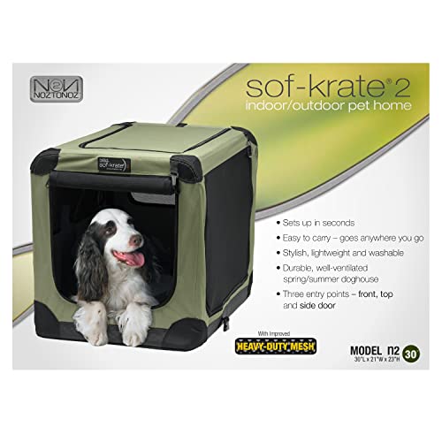 Soft-Krater Indoor and Outdoor Crate for Pets, Green