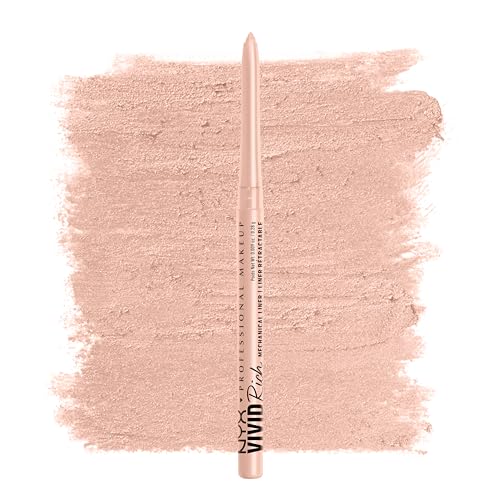 Mechanical Eye Pencil, Vivid Rich Mechanical, Creamy Retractable Eyeliner - Quartz Queen, White Eyeliner