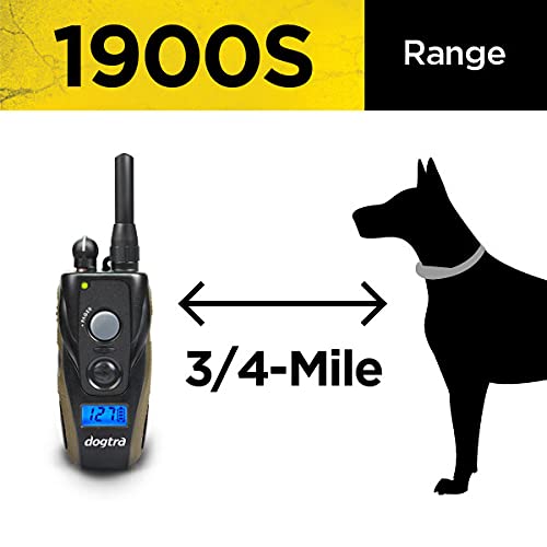 1900S 3/4 Mile Range Rechargeable E-Collar with Adjustable Levels for Dogs
