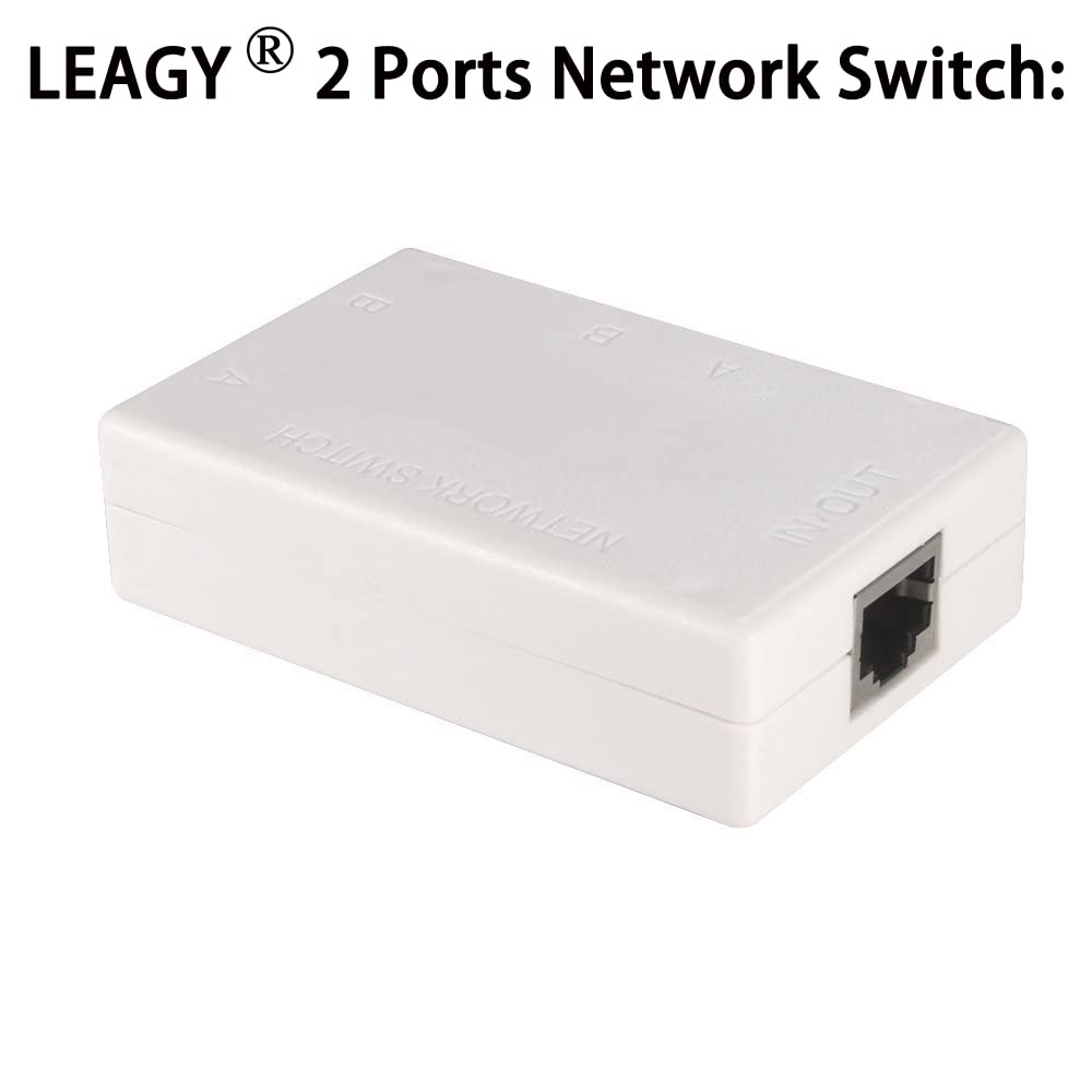 2 Ports Network Switch Splitter Selector Hub 2-in 1-Out or 1-in 2-Out 100M