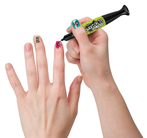 Toys Sketch It Nail Pens Salon Girls Fashion Activity, Sketch and Paint, Create Long Lasting Looks with Beautiful Nail Polish, For Ages 8 and up